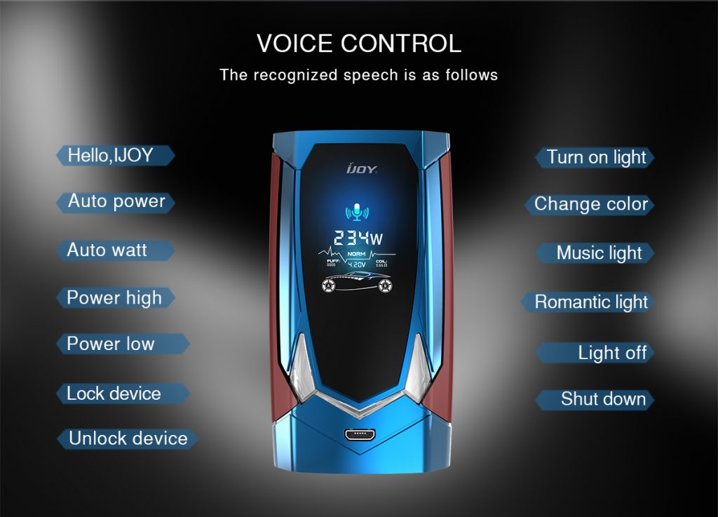 ijoy avenger voice control function