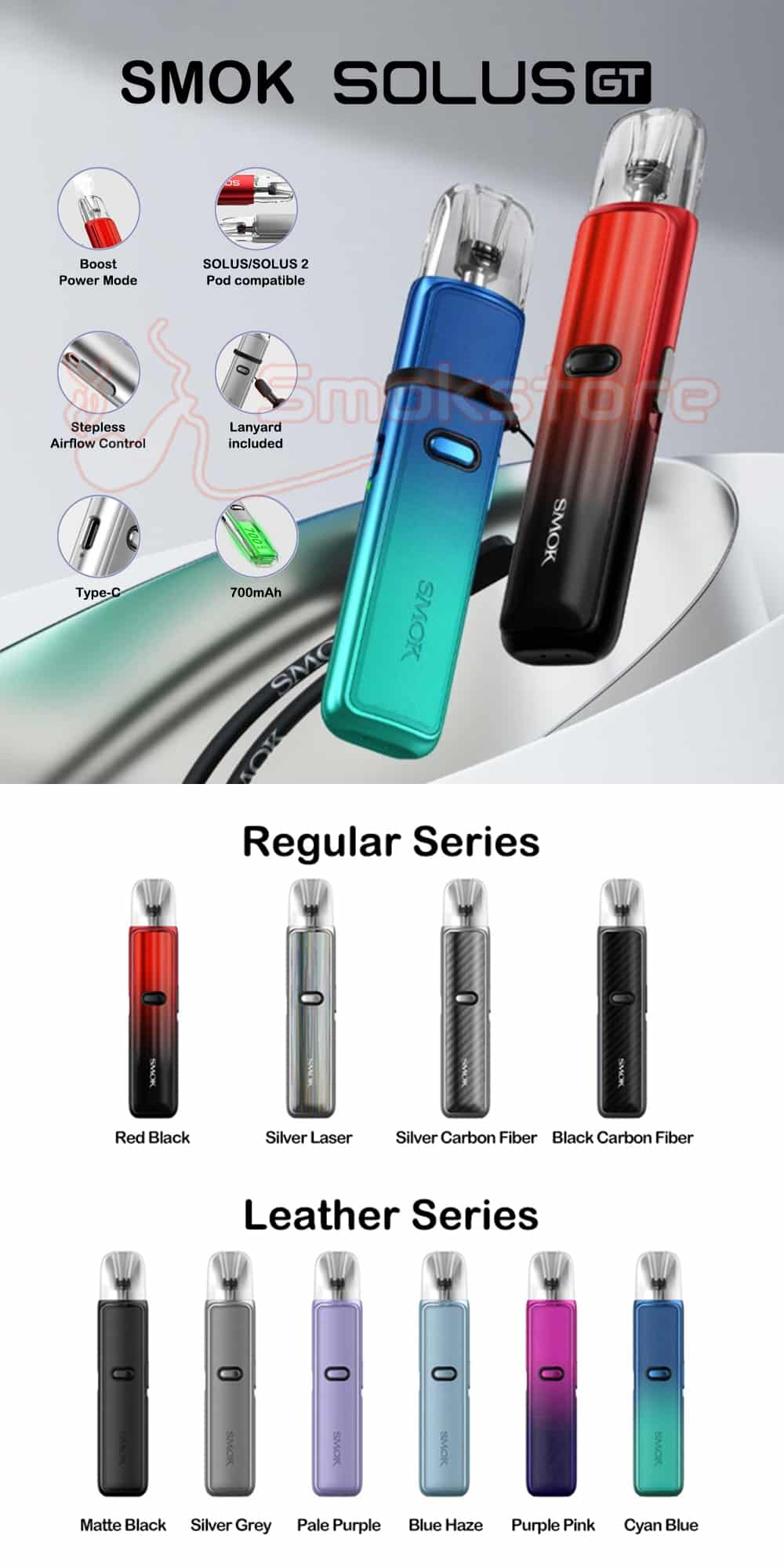 Smok Solus GT Pod System Kit 700mAh - Smokstore Blog