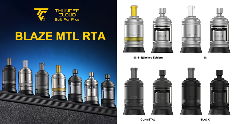 ThunderCloud x Mike Vapes Blaze MTL RTA Tank Atomizer 22mm 3ml