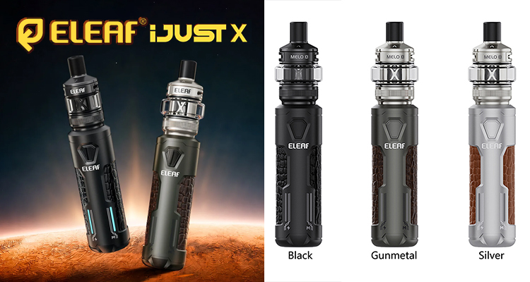 eLeaf iJust X Kit with Melo X Tank, a beginner-friendly vape starter kit
